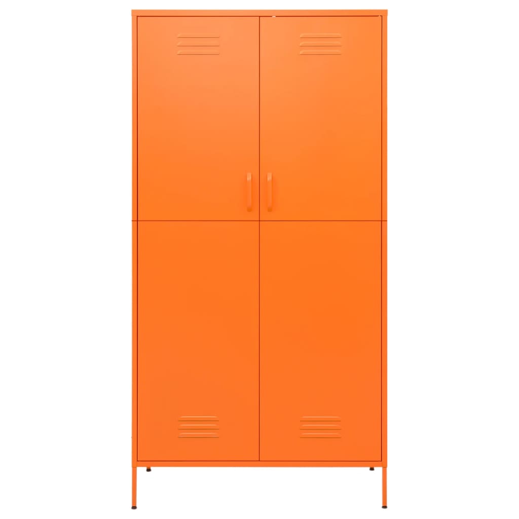 Garde-robe Orange 90x50x180 cm Acier