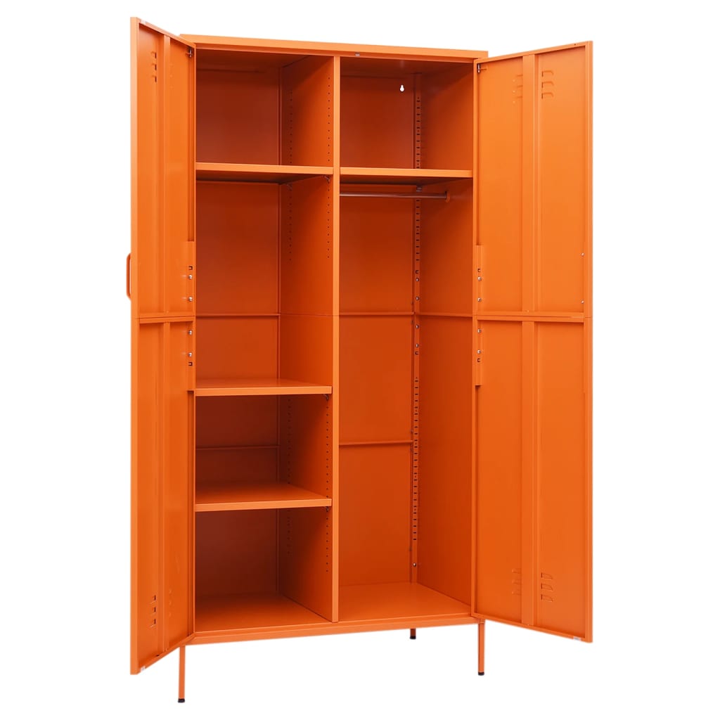 Garde-robe Orange 90x50x180 cm Acier