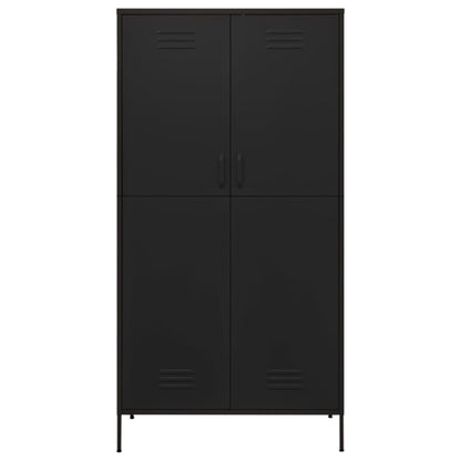 Garde-robe Noir 90x50x180 cm Acier