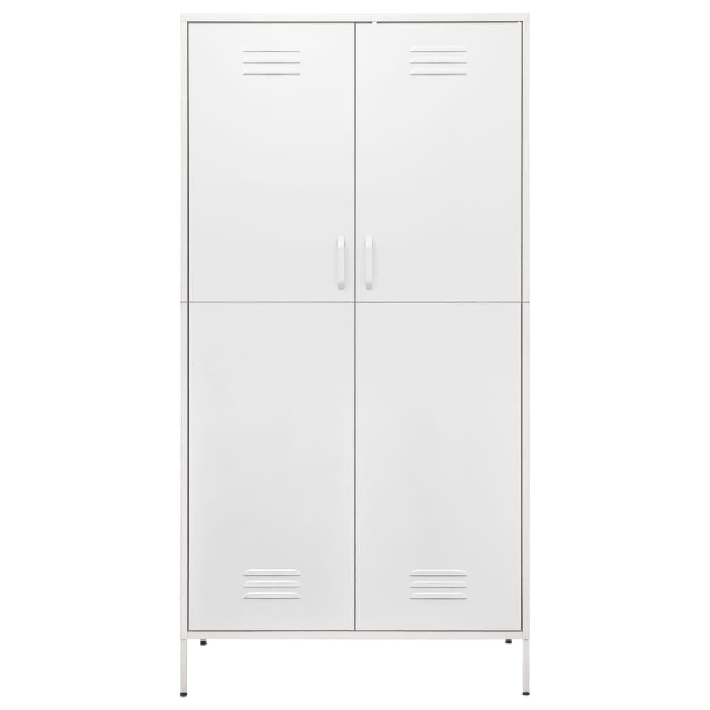 Garde-robe Blanc 90x50x180 cm Acier