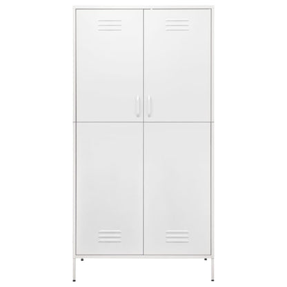 Garde-robe Blanc 90x50x180 cm Acier