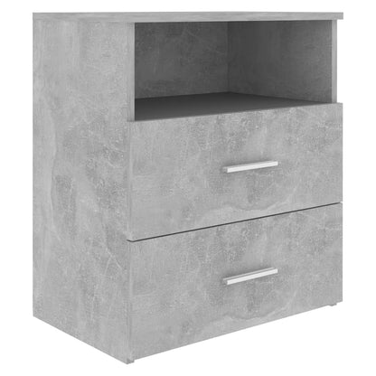 Table de chevet Gris béton 50x32x60 cm