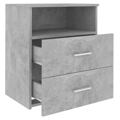 Table de chevet Gris béton 50x32x60 cm