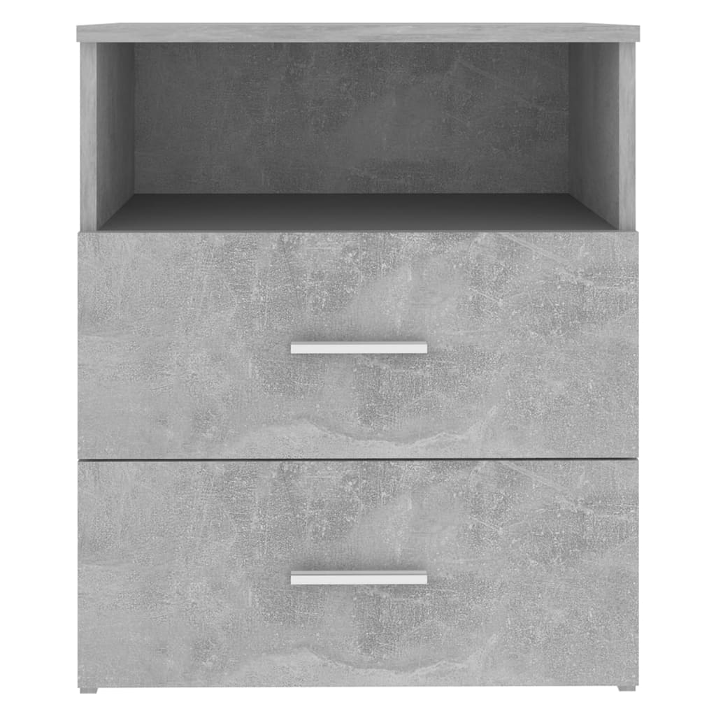 Tables de chevet 2 pcs Gris béton 50x32x60 cm