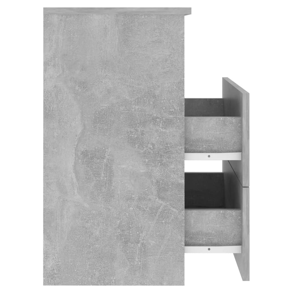 Tables de chevet 2 pcs Gris béton 50x32x60 cm