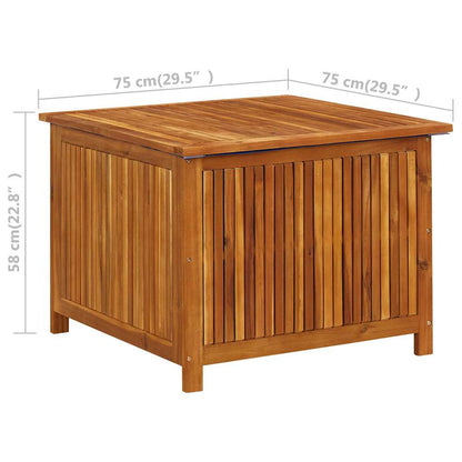 Boîte de rangement de jardin 75x75x58 cm Bois d'acacia solide