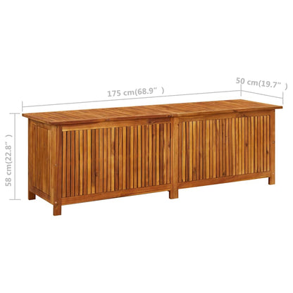 Boîte de rangement de jardin 175x50x58 cm Bois d'acacia solide