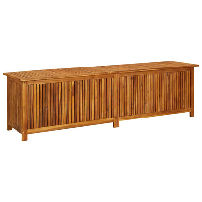 Boîte de rangement de jardin 200x50x58 cm Bois d'acacia solide