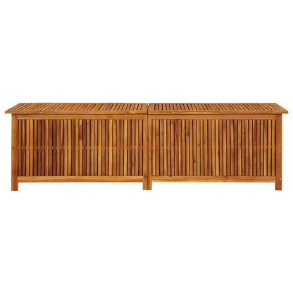 Boîte de rangement de jardin 200x50x58 cm Bois d'acacia solide