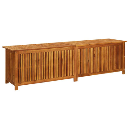 Boîte de rangement de jardin 200x50x58 cm Bois d'acacia solide