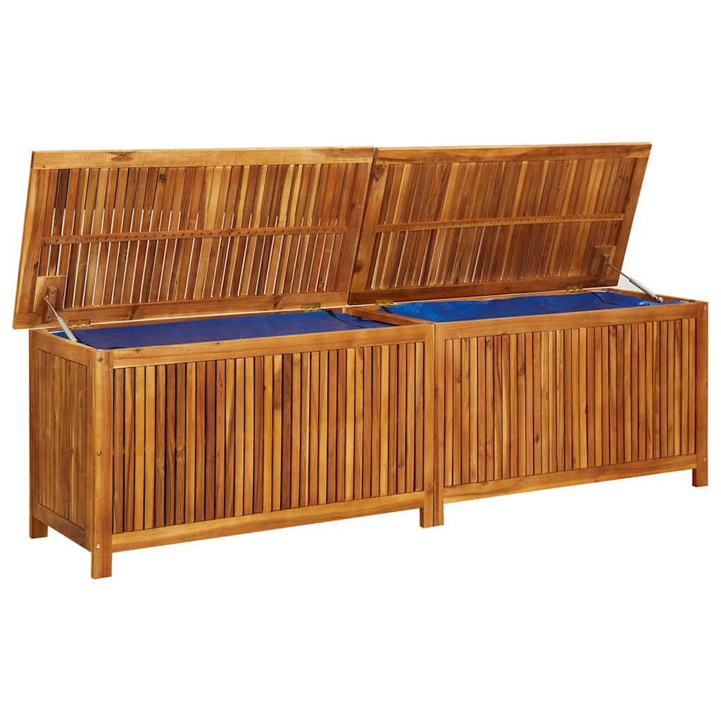 Boîte de rangement de jardin 200x50x58 cm Bois d'acacia solide