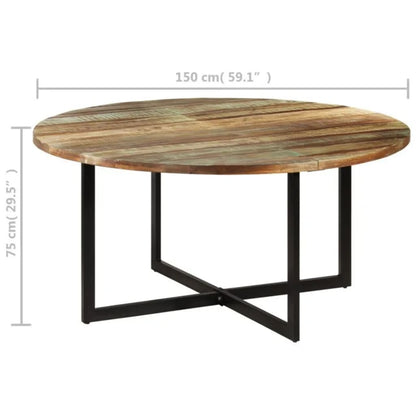 Table à manger 150x75 cm Bois massif de récupération