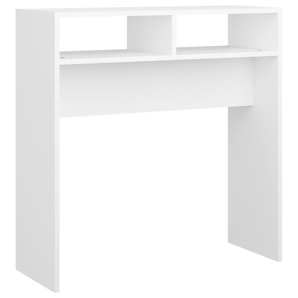 Table console blanc 78x30x80 cm bois d'ingénierie