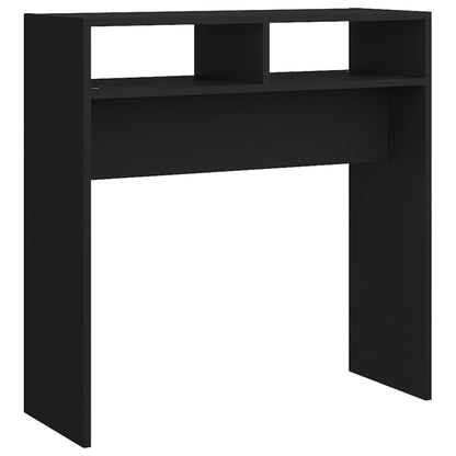 Table console noir 78x30x80 cm bois d'ingénierie