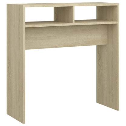 Table console chêne sonoma 78x30x80 cm bois d'ingénierie