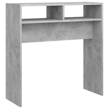 Table console gris béton 78x30x80 cm bois d'ingénierie