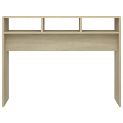 Table console chêne sonoma 105x30x80 cm bois d'ingénierie