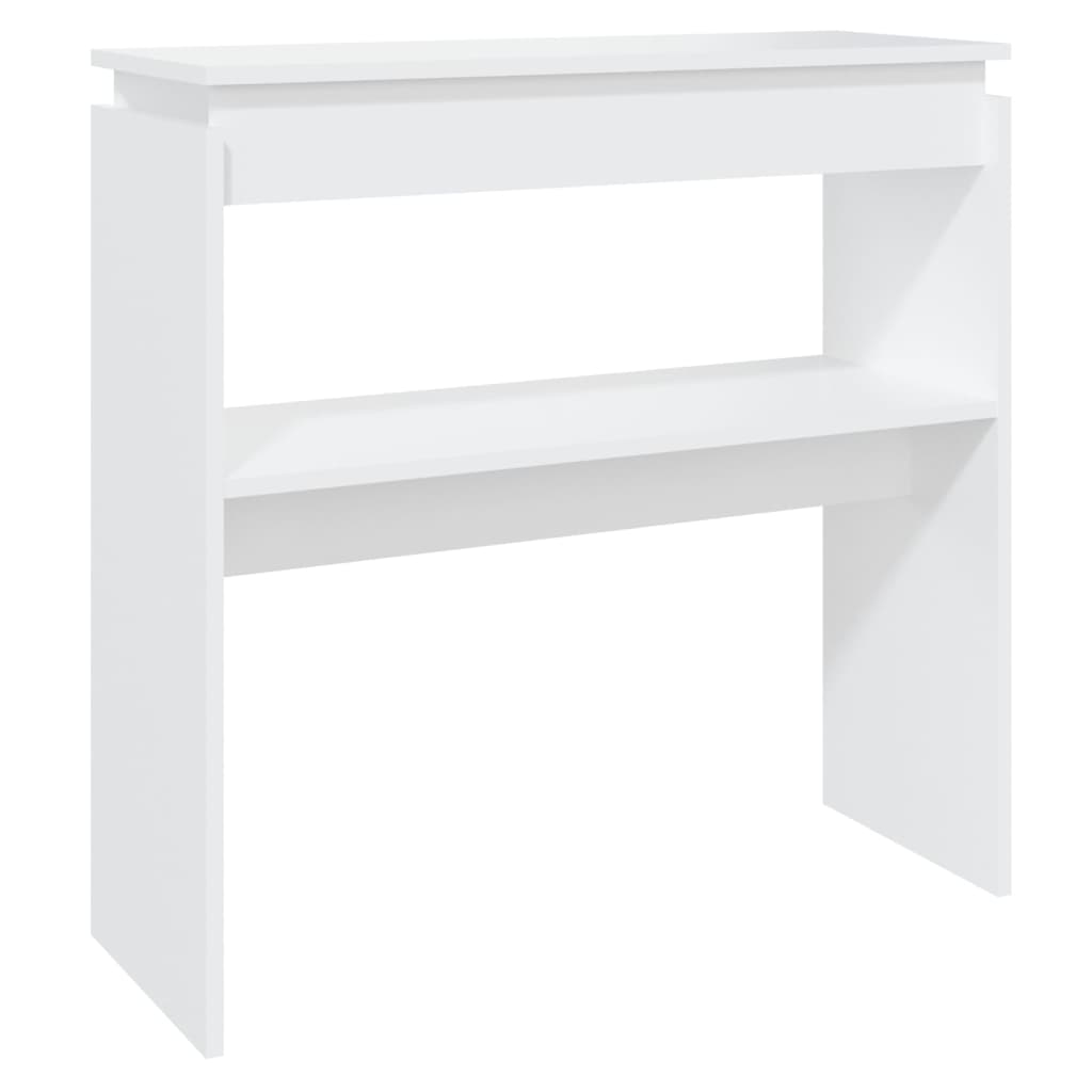 Table console blanc 80x30x80 cm bois d'ingénierie