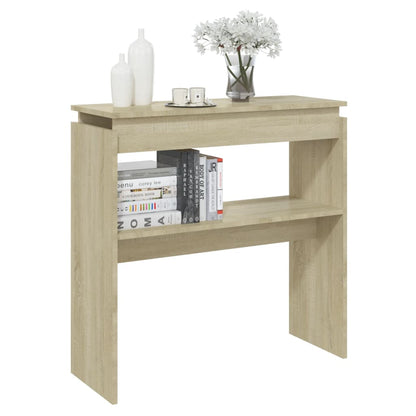 Table console chêne sonoma 80x30x80 cm bois d'ingénierie