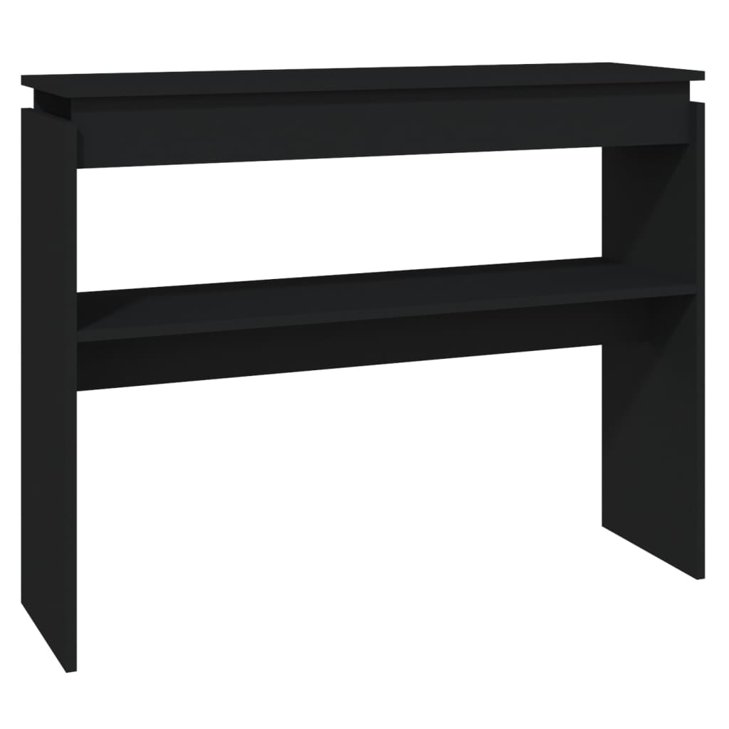 Table console noir 102x30x80 cm bois d'ingénierie