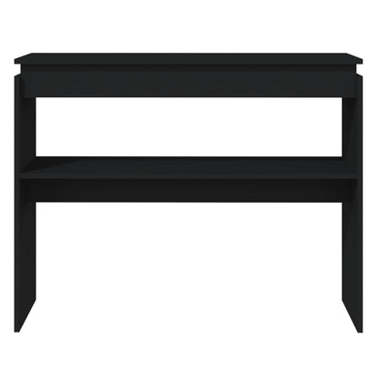 Table console noir 102x30x80 cm bois d'ingénierie