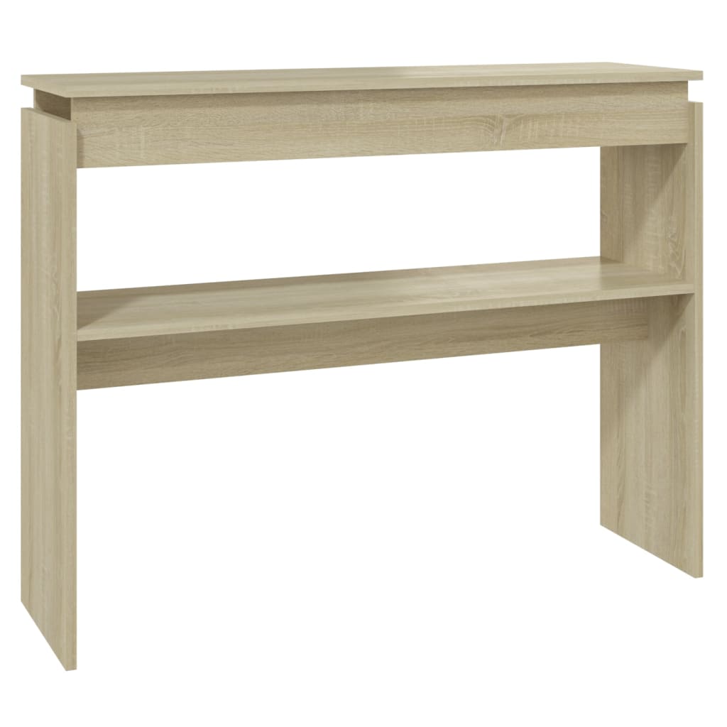 Table console chêne sonoma 102x30x80 cm bois d'ingénierie