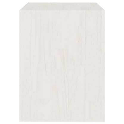 Table de chevet Blanc 40x30,5x40 cm Bois de pin massif