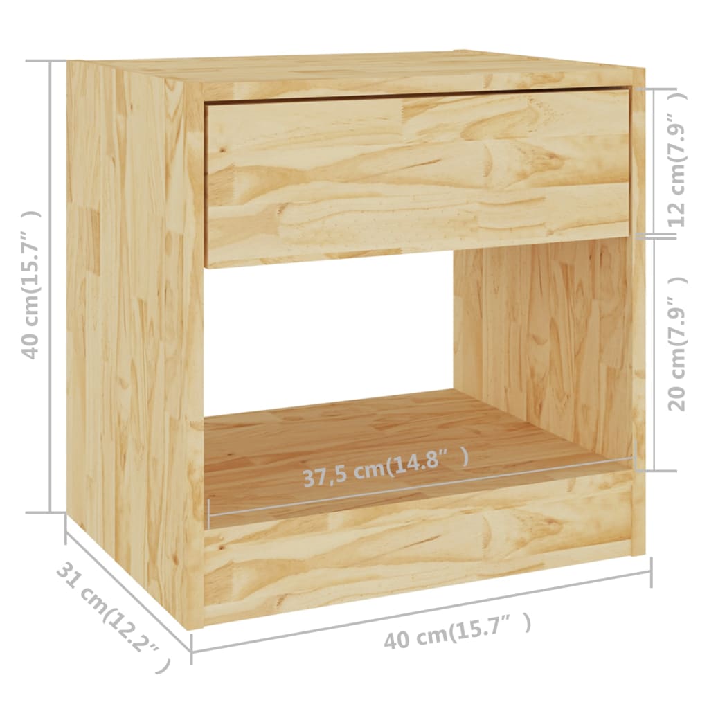 Table de chevet 40x31x40 cm bois de pin massif