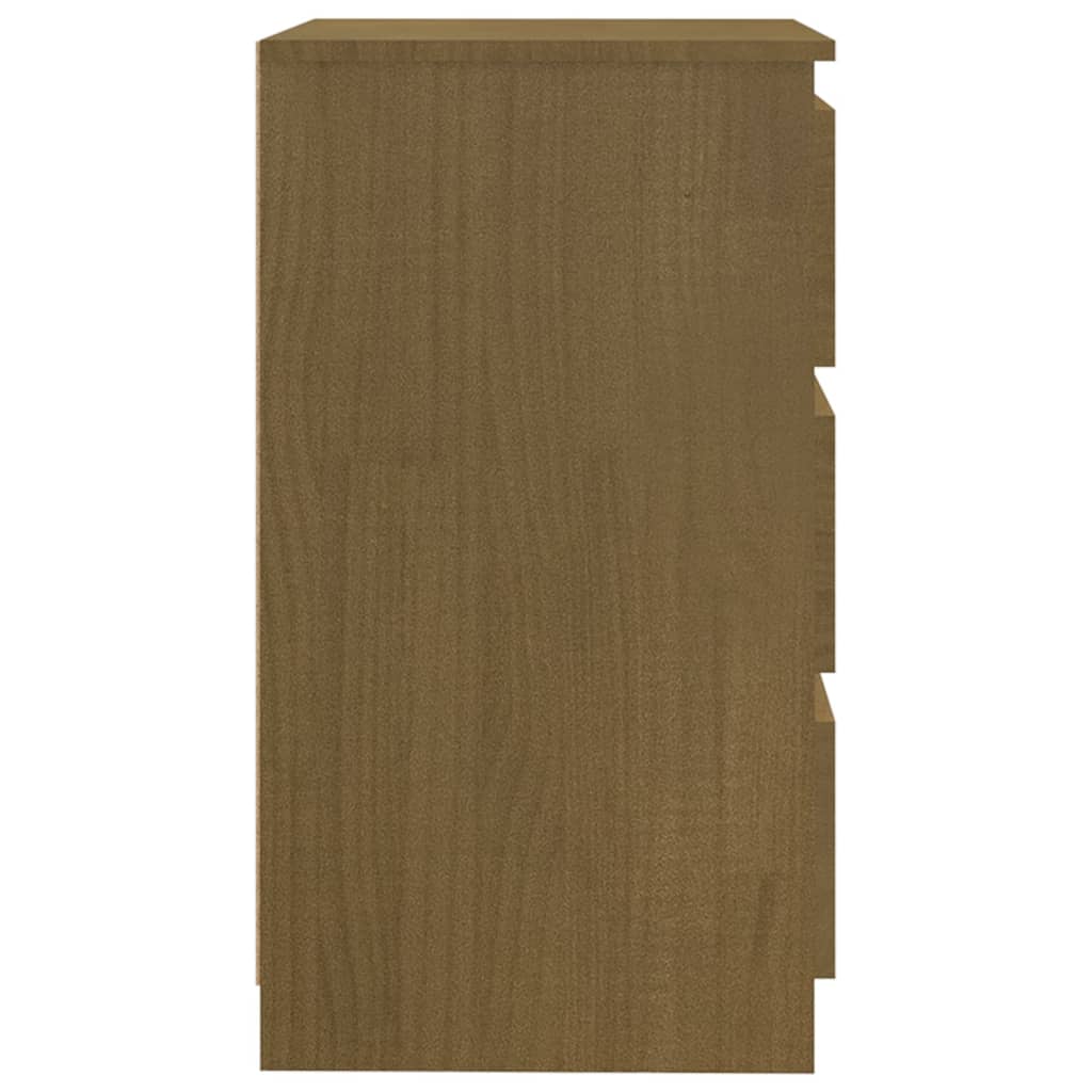 Table de chevet Marron miel 60x36x64 cm Bois de pin massif