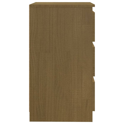 Table de chevet Marron miel 60x36x64 cm Bois de pin massif