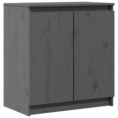 Armoire latérale gris 60x36x65 cm bois de pin massif