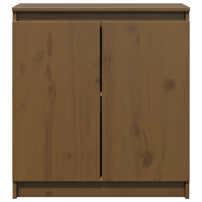 Armoire latérale marron miel 60x36x65 cm bois de pin massif