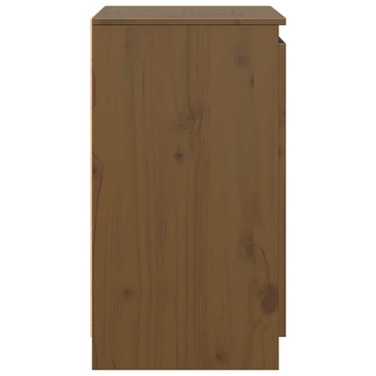 Armoire latérale marron miel 60x36x65 cm bois de pin massif