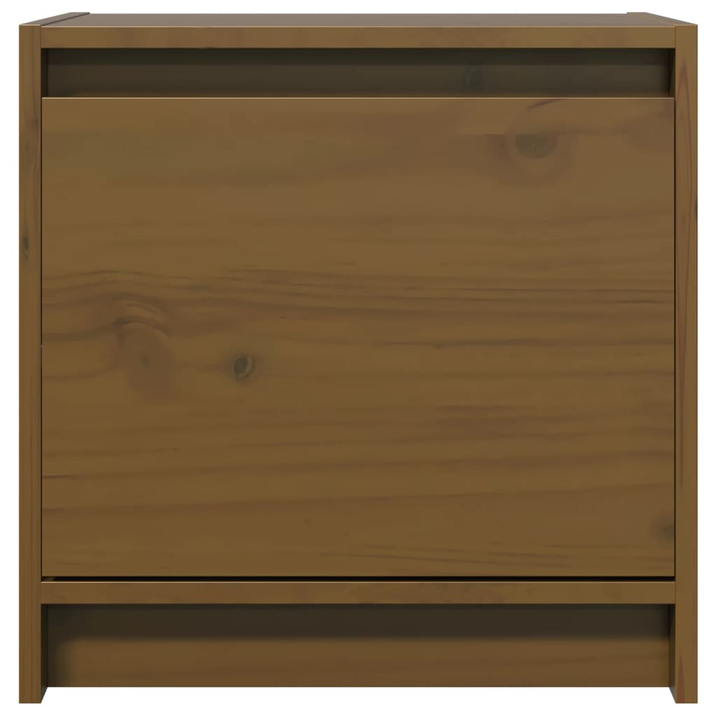 Table de chevet Marron miel 40x30,5x40 cm Bois de pin massif