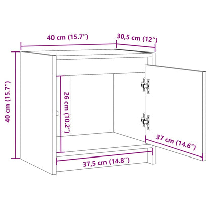 Tables de chevet 2 pcs Marron miel 40x30,5x40 cm Bois de pin