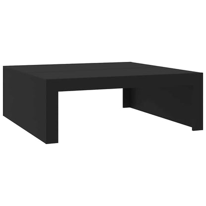 Table basse noir 100x100x35 cm bois d'ingénierie