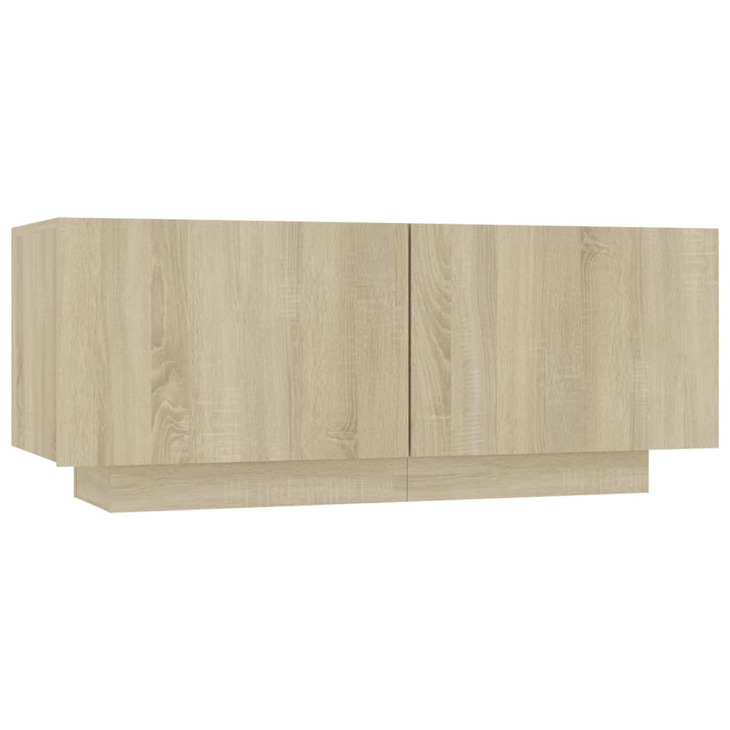 Table de chevet chêne sonoma 100x35x40 cm bois d'ingénierie