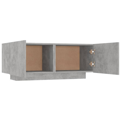 Table de chevet gris béton 100x35x40 cm bois d'ingénierie