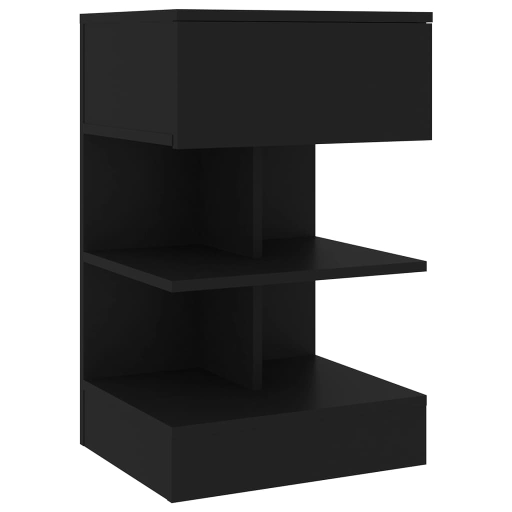 Tables de chevet 2 pcs Noir 40x35x65 cm