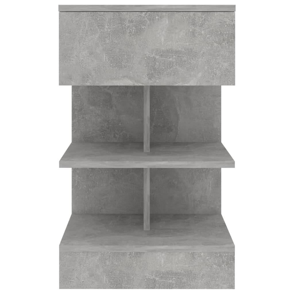 Table de chevet Gris béton 40x35x65 cm Bois d’ingénierie