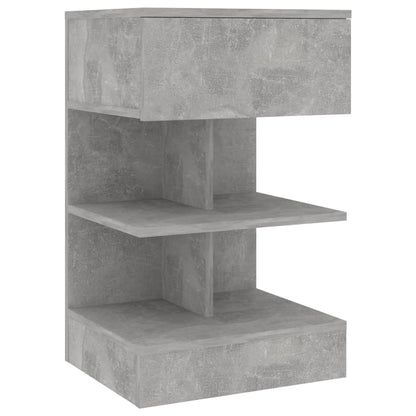 Tables de chevet 2 pcs Gris béton 40x35x65 cm