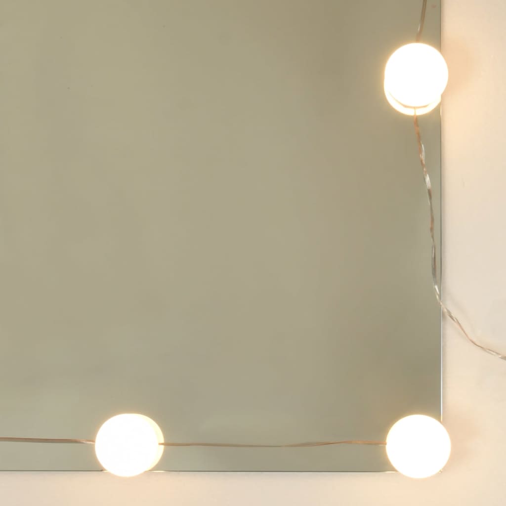 Coiffeuse avec LED Blanc 74,5x40x141 cm