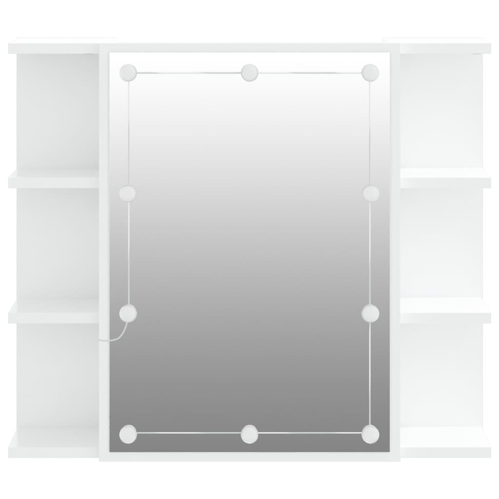 Armoire à miroir avec LED Blanc 70x16,5x60 cm