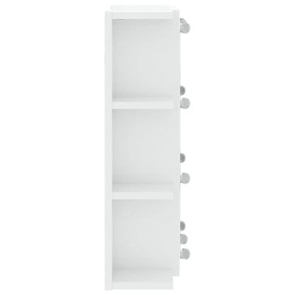 Armoire à miroir avec LED Blanc brillant 70x16,5x60 cm