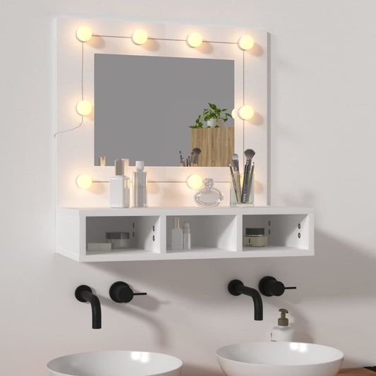 Armoire à miroir avec LED blanc 60x31,5x62 cm