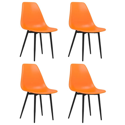 Chaises à manger lot de 4 orange PP