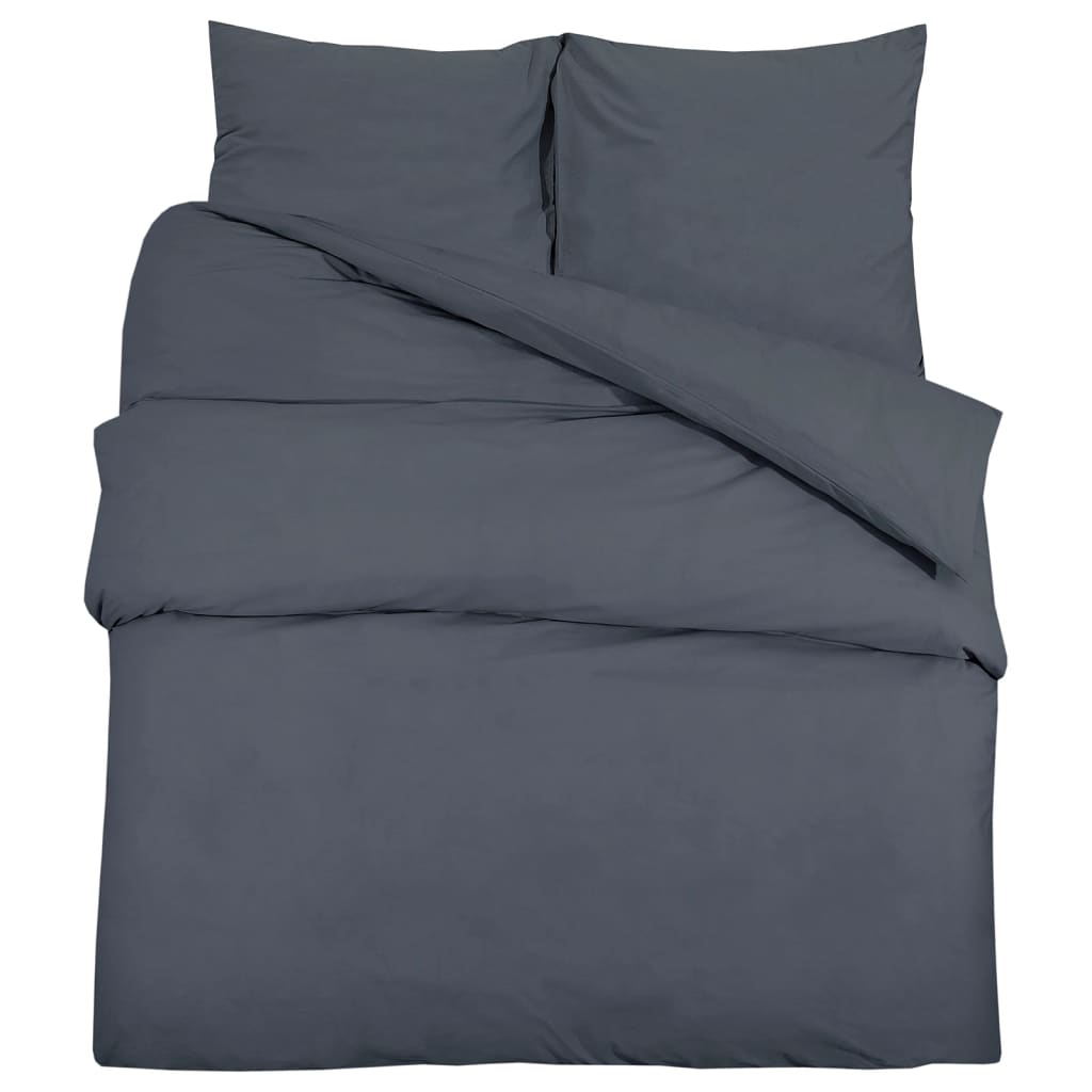 Ensemble de housse de couette Anthracite 240x220 cm Microfibre