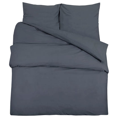 Ensemble de housse de couette Anthracite 260x240 cm Microfibre