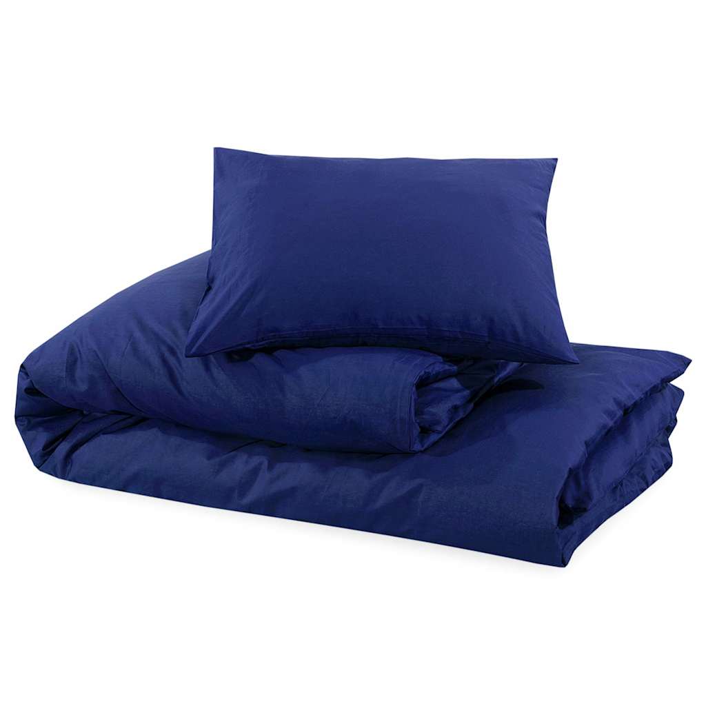 Ensemble de housse de couette Bleu marine 240x220 cm Microfibre