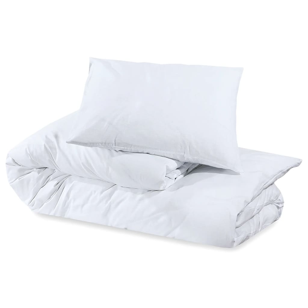 Ensemble de housse de couette Blanc 240x220 cm Microfibre